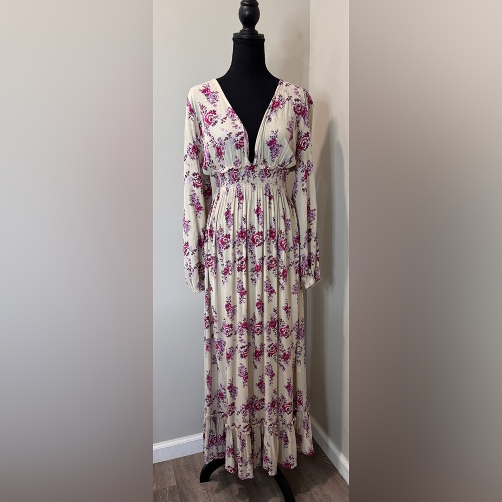 Hayden LA Boho Floral Prairie Maxi Dress‎ Cottagecore Romantic Oversized Medium